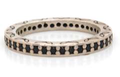 Chic Silver Pandora Black CZ Eternity Ring