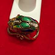 LADIES 18K GOLD DIAMOND DRAGON RING