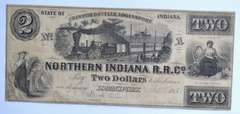 $2 Northern Indiana RR Co 1854 Note