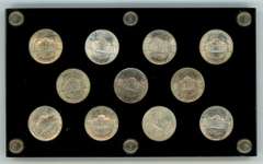 Superb Gem BU 11-pc Silver Jefferson War Nickel set