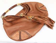 Gucci Brown Leather Babouska Indy Top Handle Bag