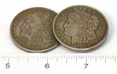 1921 Morgan Silver Dollar Brooch Pin