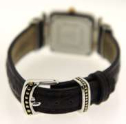 Eclissi Square Blue Dial & Brown Leather Strap Watch