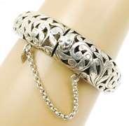 Silpada Sterling Filigree Hinged Bangle Bracelet