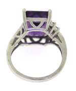Gorgeous Emerald Cut Amethyst Ring