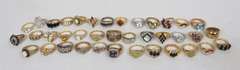 Big Group Lot of Stering Silver Gemstone Rings