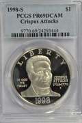 1998-S Crispus Attucks PR Comm Silver $1 PCGS PR69DCAM