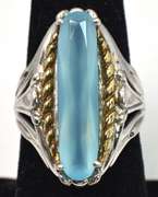 Sterling Silver Blue Crystal Ring