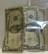 3 Notes Sil Certs circ::  1953 $5; 57 $1; 57-A $1