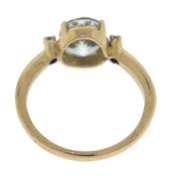 Favorite Yellow Gold Oval Aquamarine and Diamond Ring