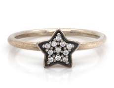 Playful Silver Pandora CZ Star Ring