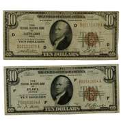 $10 Series of 1929 Atlanta & Cleveland National Bank Notes