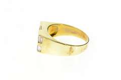 18K Yellow Gold 1.80 Ctw Baguette Squared Men's Statement Ring