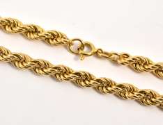 Wide & Long 18k Rope Necklace