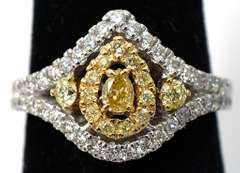Dazzling Multi-Color Diamond Ring, 14KT