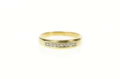 10K Yellow Gold Classic Diamond Simple Wedding Band Ring
