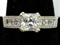 Sterling Silver CZ Cocktail Ring