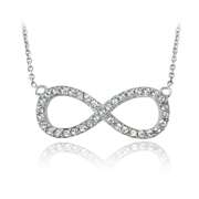 Silver Tone Swarovski Elements Infinity Necklace