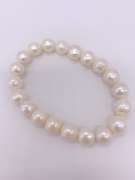 Large White Luster Pearl Bracelet