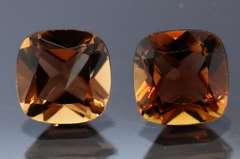 Gorgeous cushion cut 3.35ct Imperial Topaz set