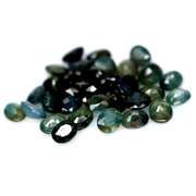 Heated only! 15.21ct blue green Sapphire set