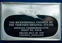 Franklin Mint Bicentennial Council The Thirteen Original States Ingot # 4