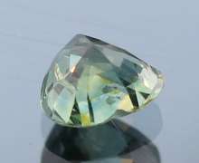 Stunning heart cut .98ct blue green Australian Sapphire