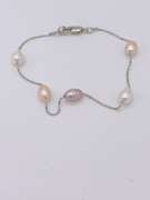 8 Inch Pearl Necklace w/ Silver Clasp