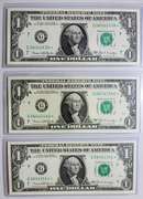 (3) Gem Crisp 1969-C $1 Star Notes FRB Of Chicago-Consecutive Tough Series!