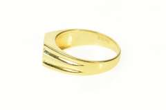18K Yellow Gold 0.46 Ctw Princess Diamond Squared Men's Ring