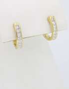18k Huggie .95CTW Diamond Earrings