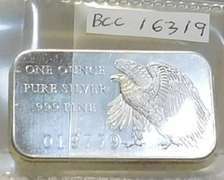 1 Oz Silver Ingot:  Eagle  S/N 19779