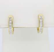 18k Huggie .95CTW Diamond Earrings