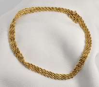 Triple Strand Gold Rope Bracelet