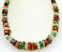 Vintage Multi Semi-Precious Hard Gemstone Necklace