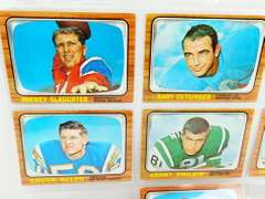 7 Topps 1966 Football Cards