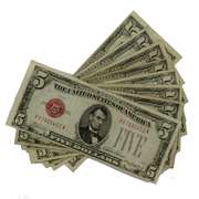 10 Assorted Red &Blue Seal $5 Notes