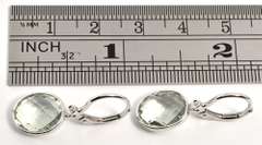 Smart Green Amethyst & Diamond Earrings in 14K WG