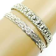 2 High Quality Italian Sterling Silver Bracelets