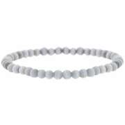 Gray Cats Eye Beaded Stretch Bracelet