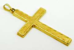 Elegant Vintage 14K Yellow Gold Cross Pendant
