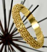 Highly Decorative 18K Bangle Bracelet