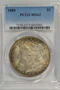 1884 Morgan Silver Dollar in PCGS MS63