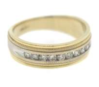 Men's Yellow Gold Diamond Band
