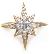 Trendy & Fun 10kt YG Pave Diamond Star Ring