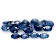 Stunning ink blue 10.82ct oval Sapphire set