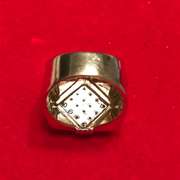 MENS 14K GOLD DIAMOND RING