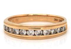 Timeless 14kt YG Diamond Channel Set Band