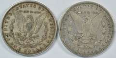 Sharp 1884-S & 1898-S Morgan Silver Dollars. Nice