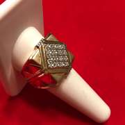MENS 14K GOLD DIAMOND RING